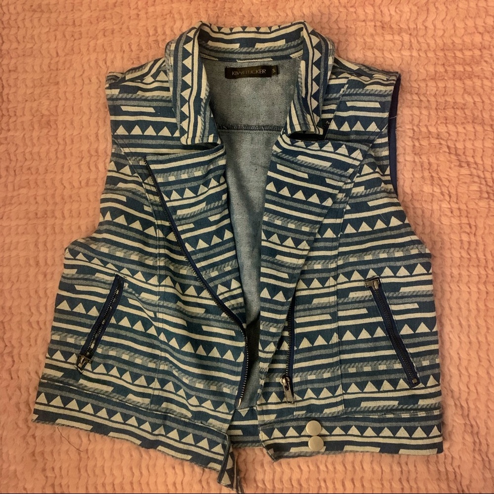 Kiwi Tucker Denim Motto-Style Vest (from LF)